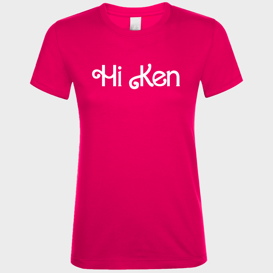Camiseta algodón mujer Hi K personalizada Vinilo Eco DTF