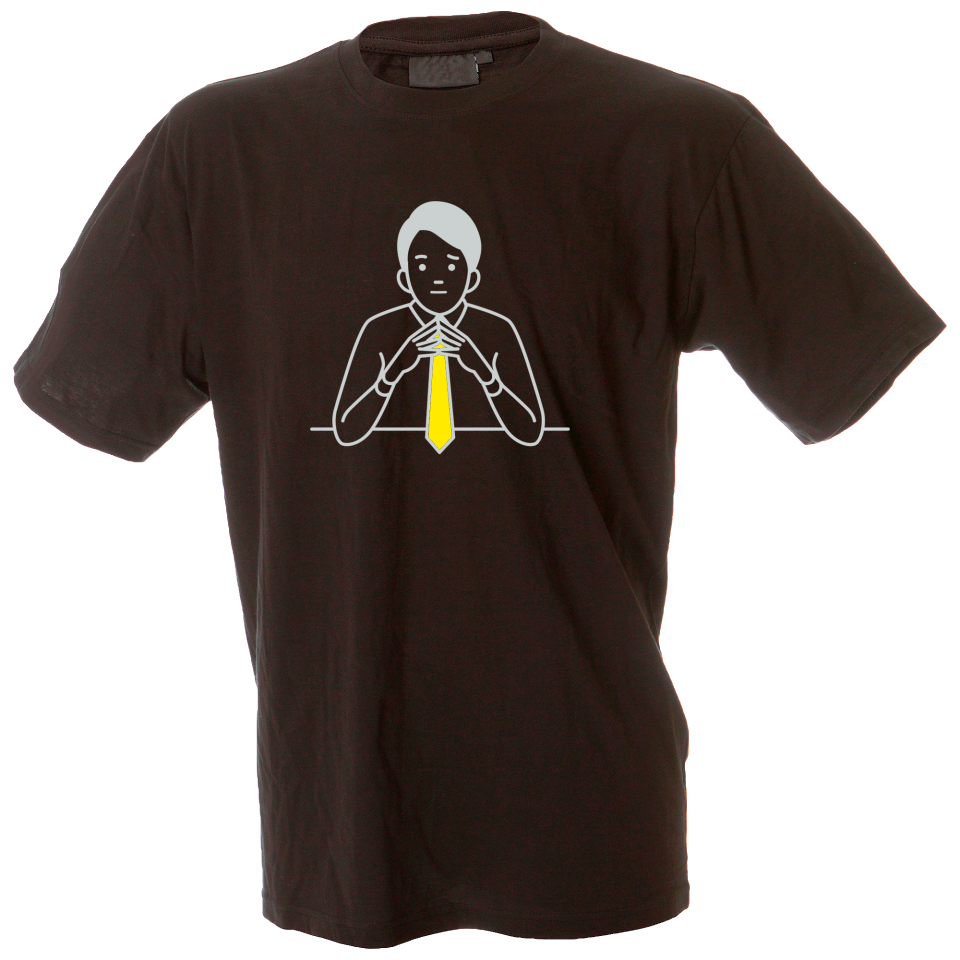 Camiseta hombre señor pensando