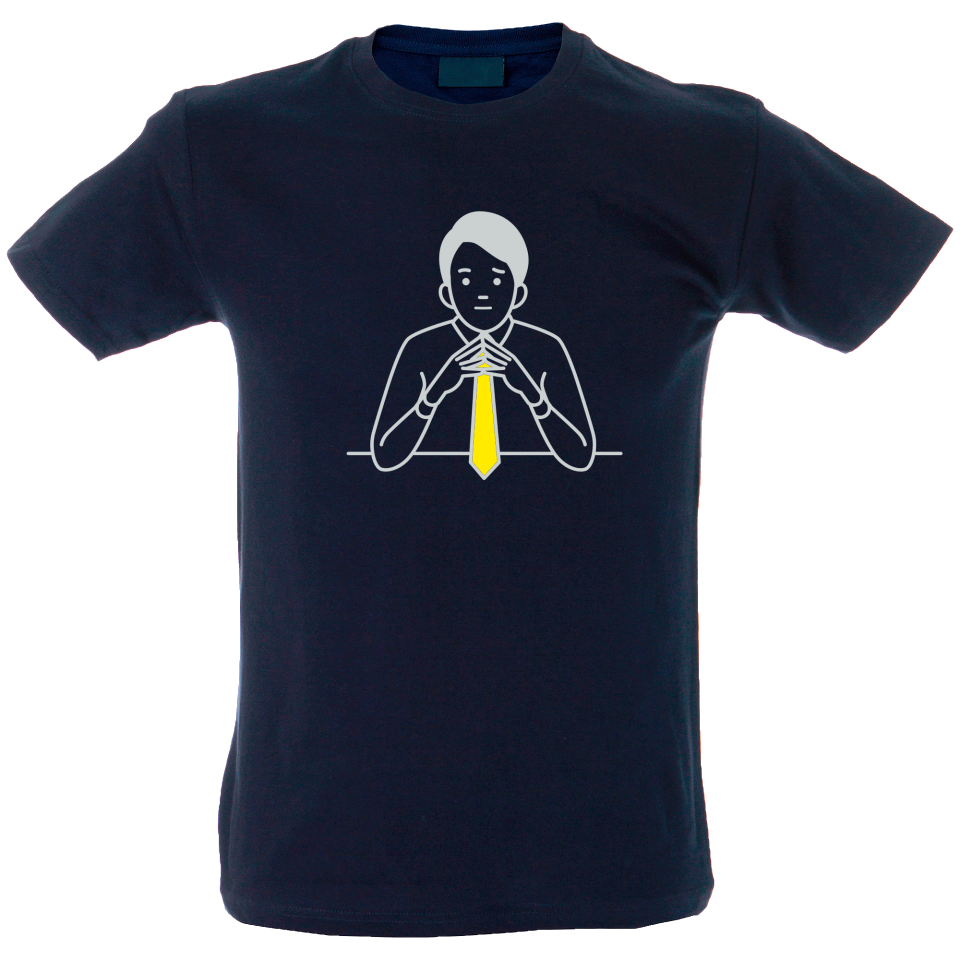 Camiseta hombre señor pensando