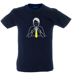 Camiseta hombre señor pensando