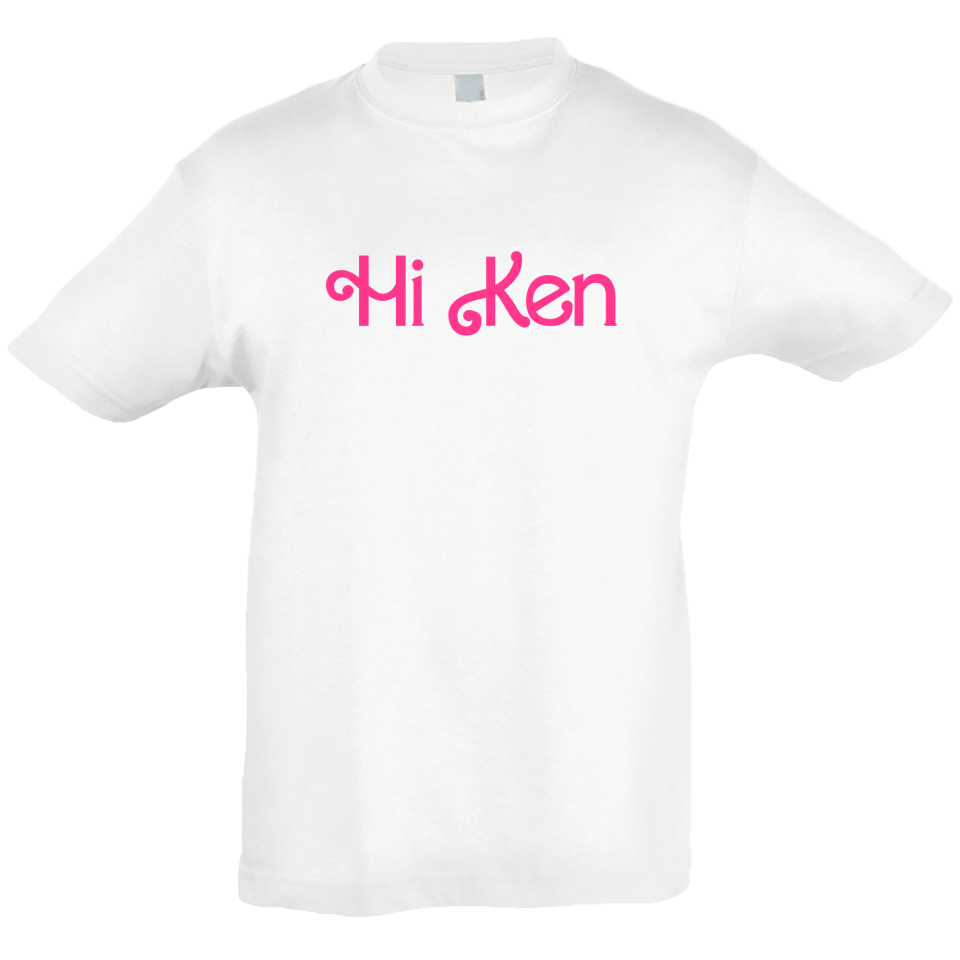 Camiseta algodón infantil Hi K personalizada Vinilo Eco DTF