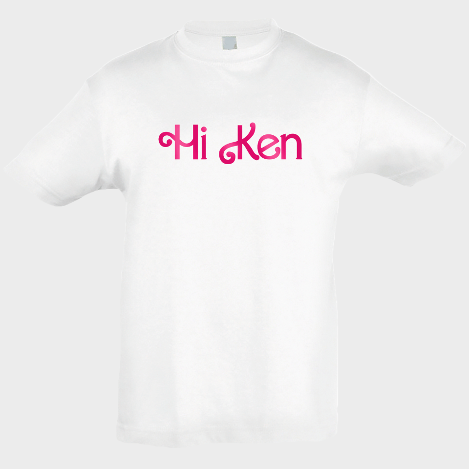 Camiseta algodón infantil Hi K personalizada Vinilo Eco Fashion Metálico