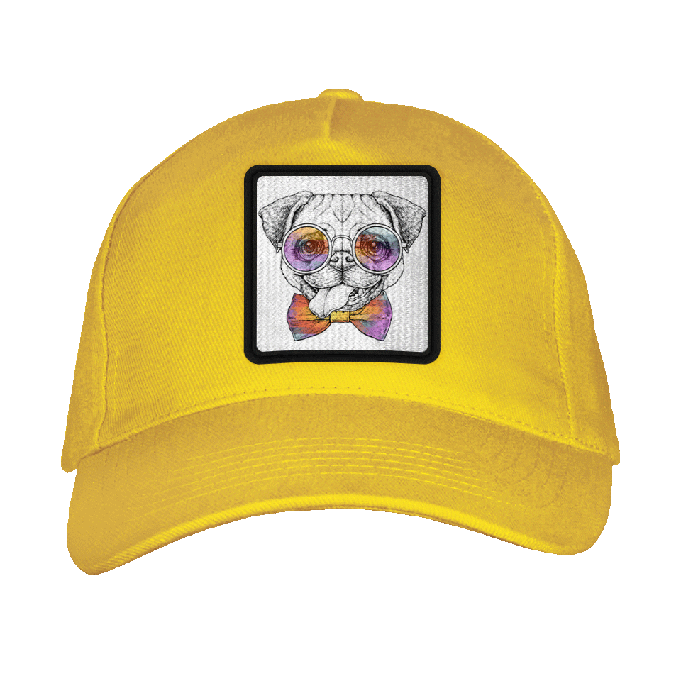 Gorra adulto con parche Pug Hipster
