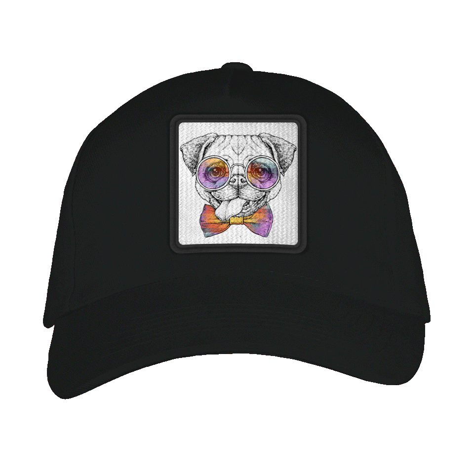 Gorra adulto con parche Pug Hipster