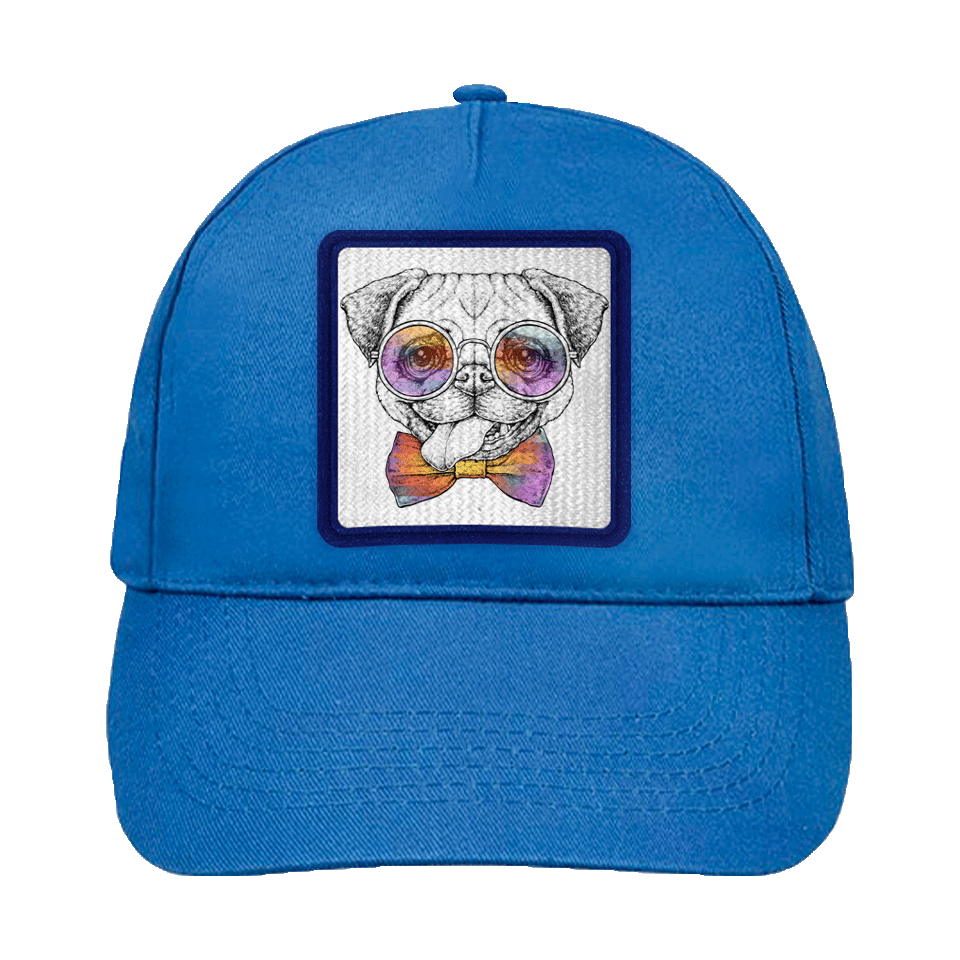 Gorra infantil con parche Pug Hipster
