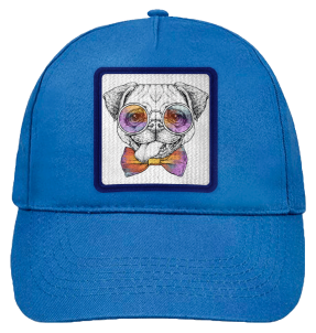 Gorra infantil con parche Pug Hipster