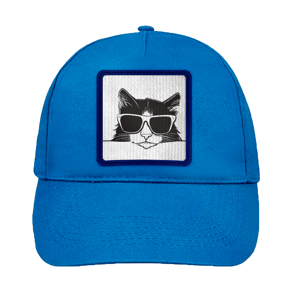 Gorra infantil con parche Silueta Gato Con Gafas