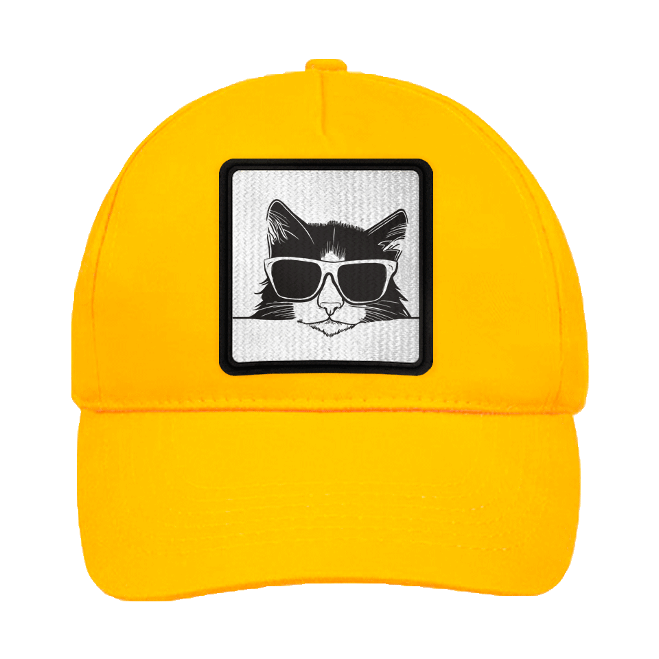 Gorra infantil con parche Silueta Gato Con Gafas