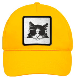 Gorra infantil con parche Silueta Gato Con Gafas