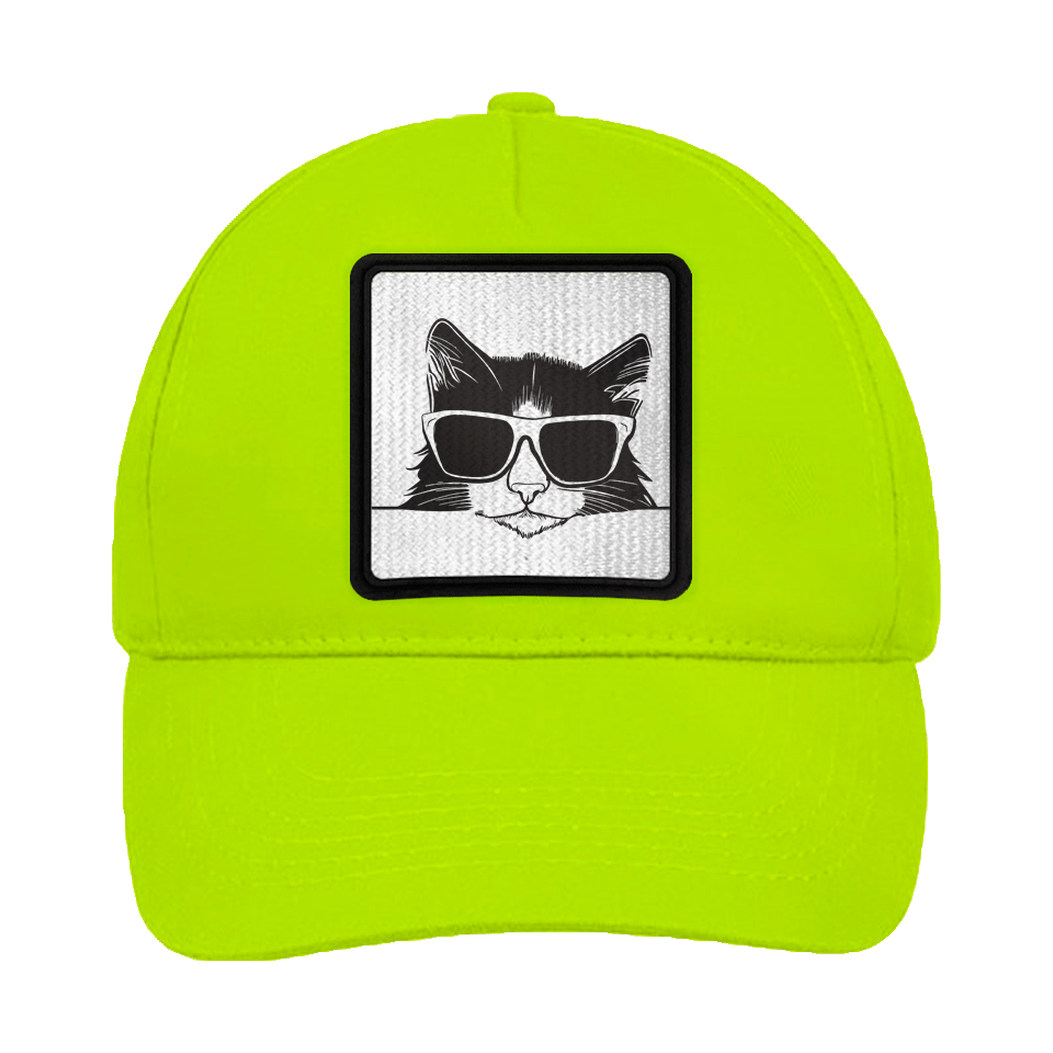 Gorra infantil con parche Silueta Gato Con Gafas