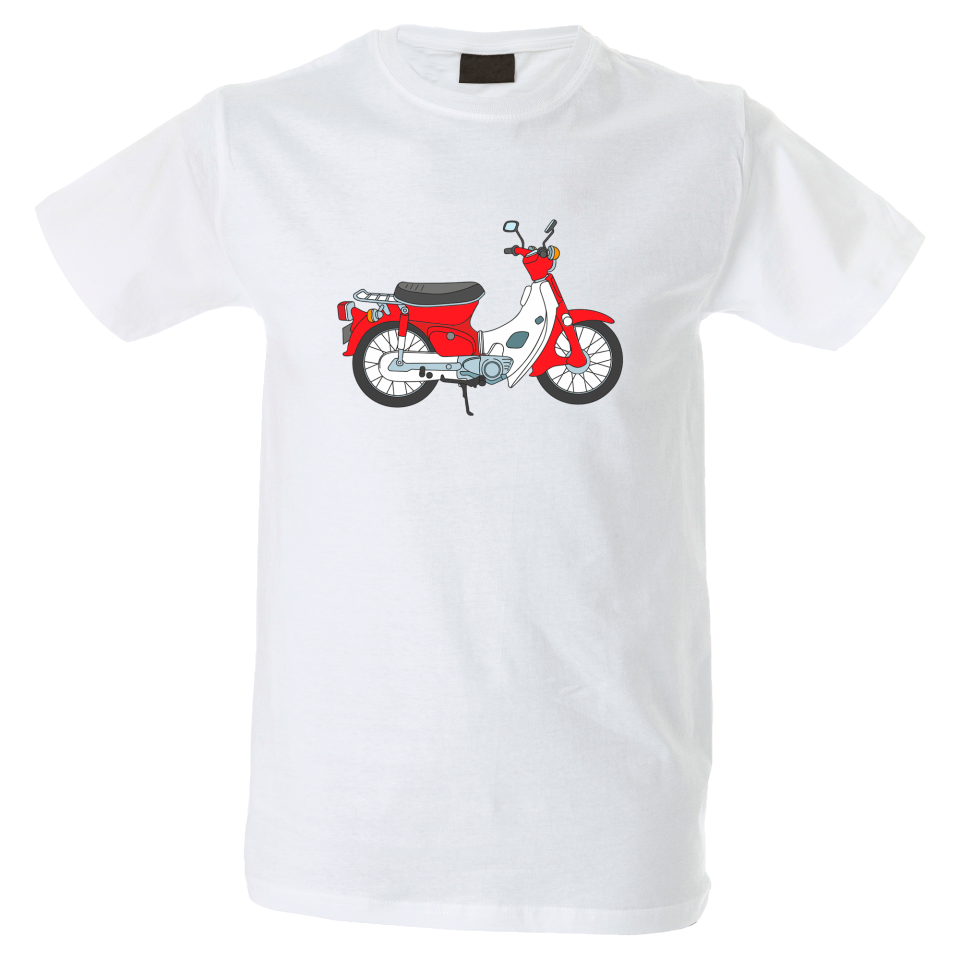Camiseta hombre vespa roja