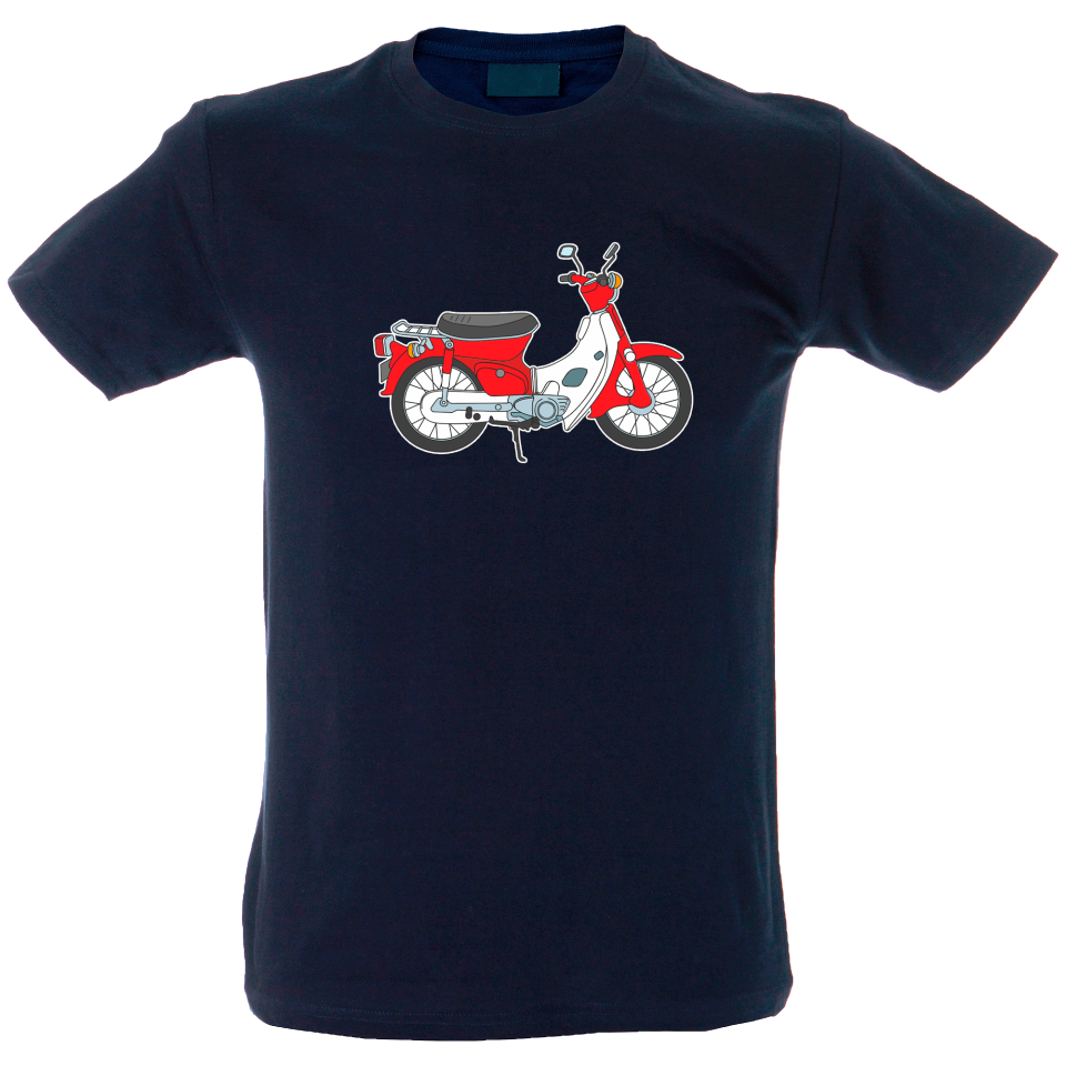 Camiseta hombre vespa roja
