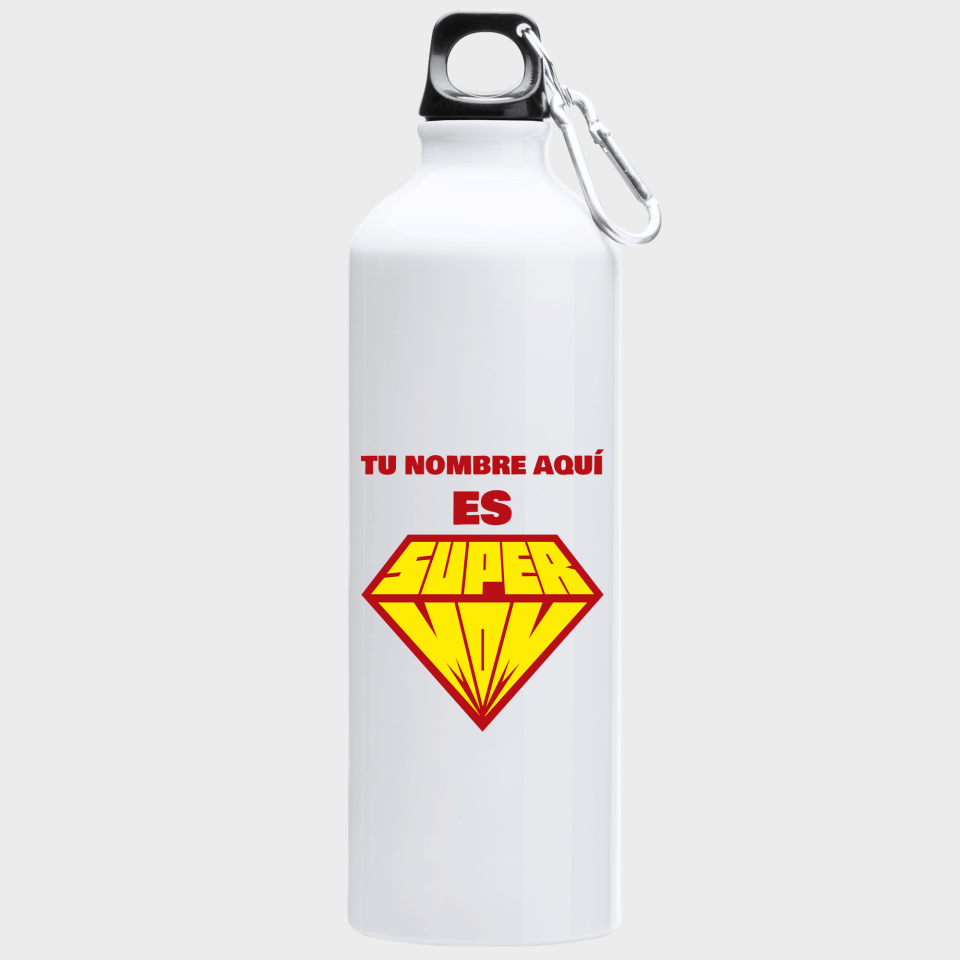 Bidón de aluminio para el día de la madre diseño Supermom
