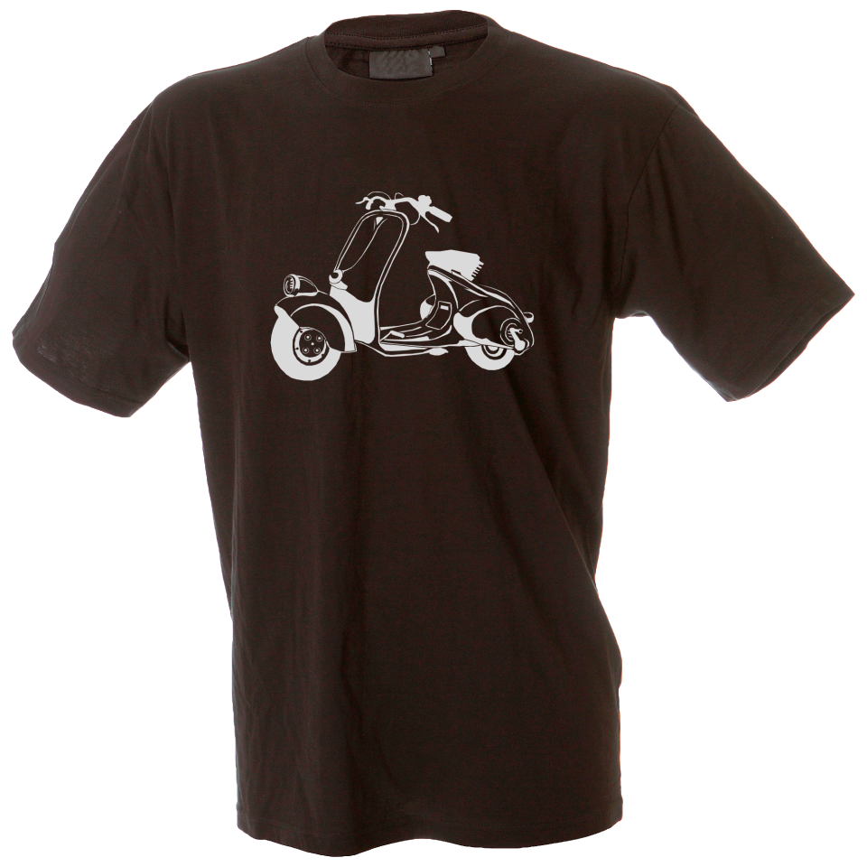 Camiseta hombre vespa sillín bajo