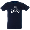 Camiseta hombre vespa sillín bajo