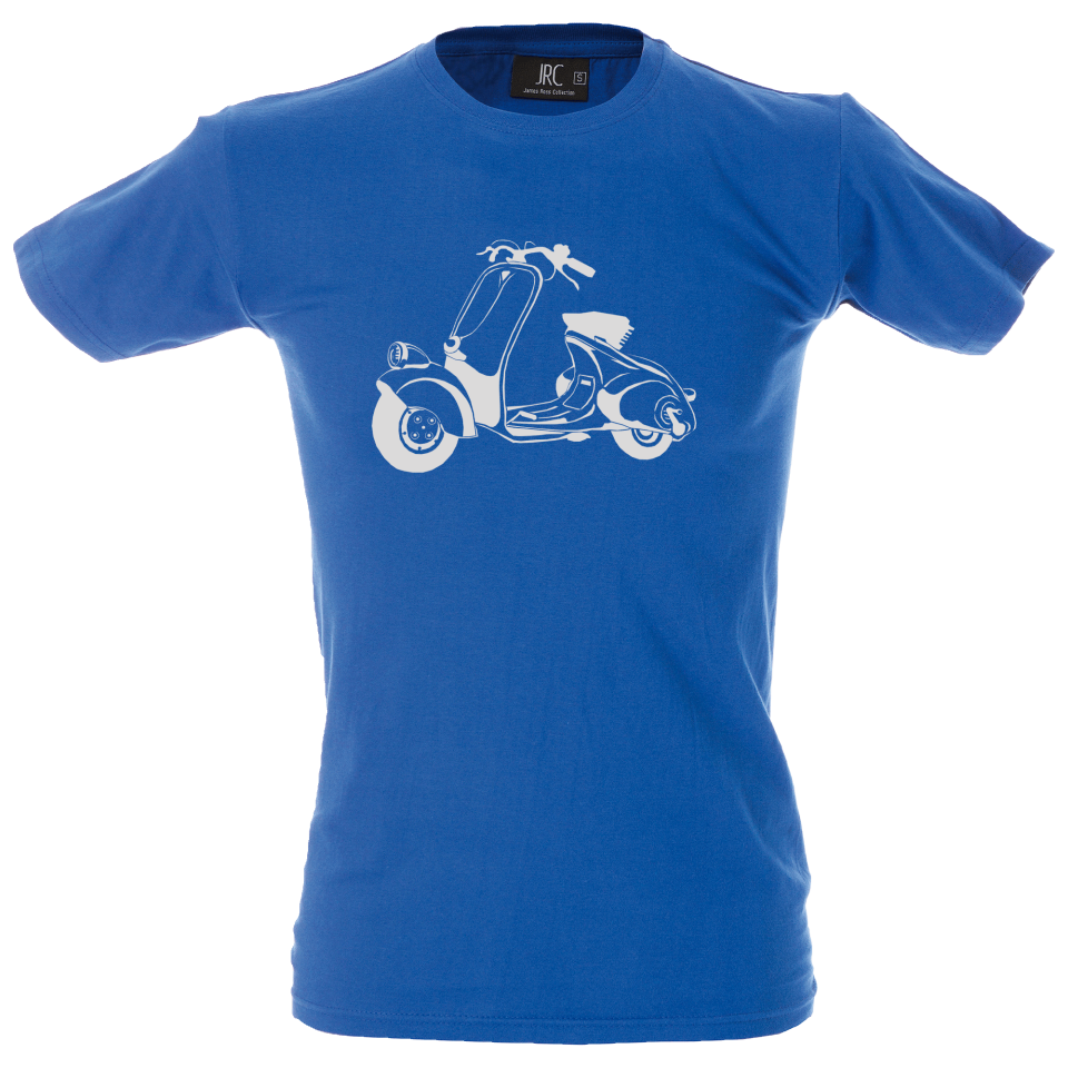 Camiseta hombre vespa sillín bajo