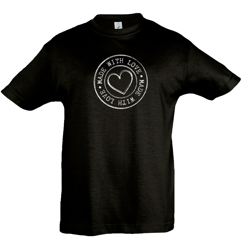 Camiseta infantil made with love