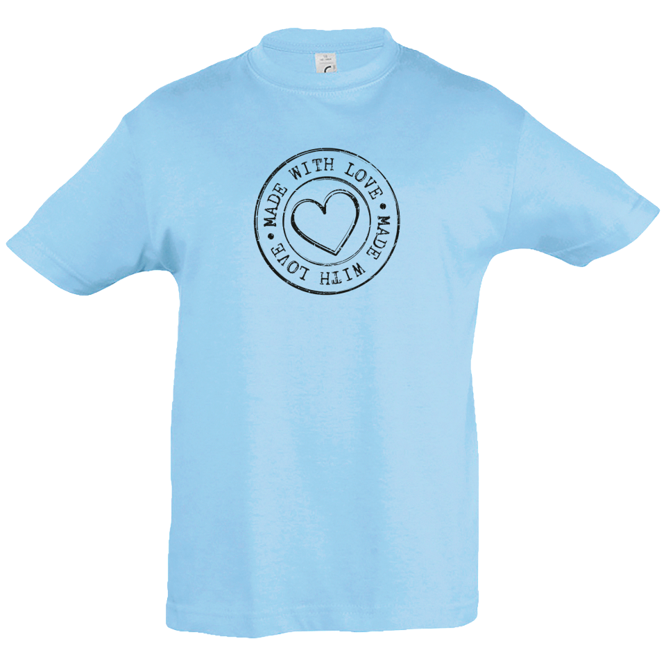 Camiseta infantil made with love