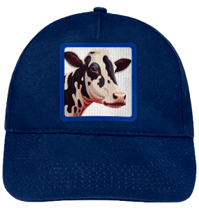 Gorra infantil con parche Vaca