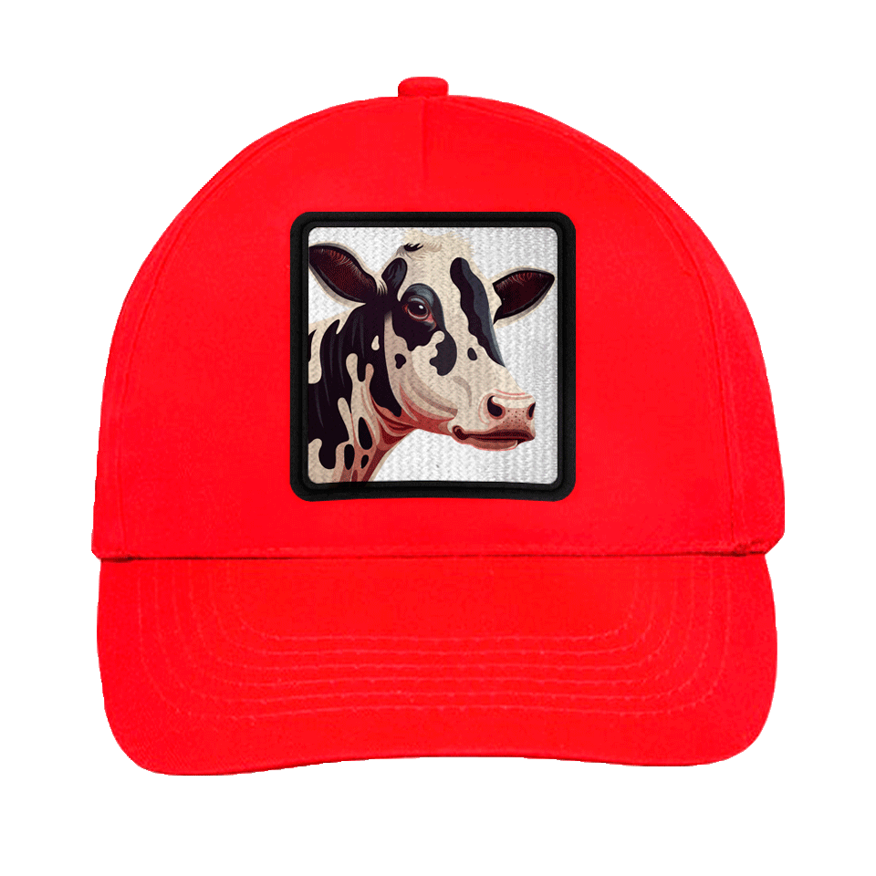 Gorra infantil con parche Vaca