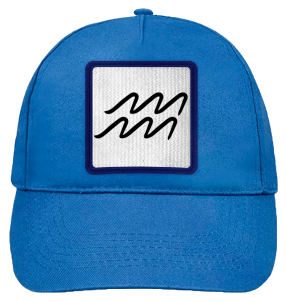 Gorra infantil con parche Símbolo Acuario