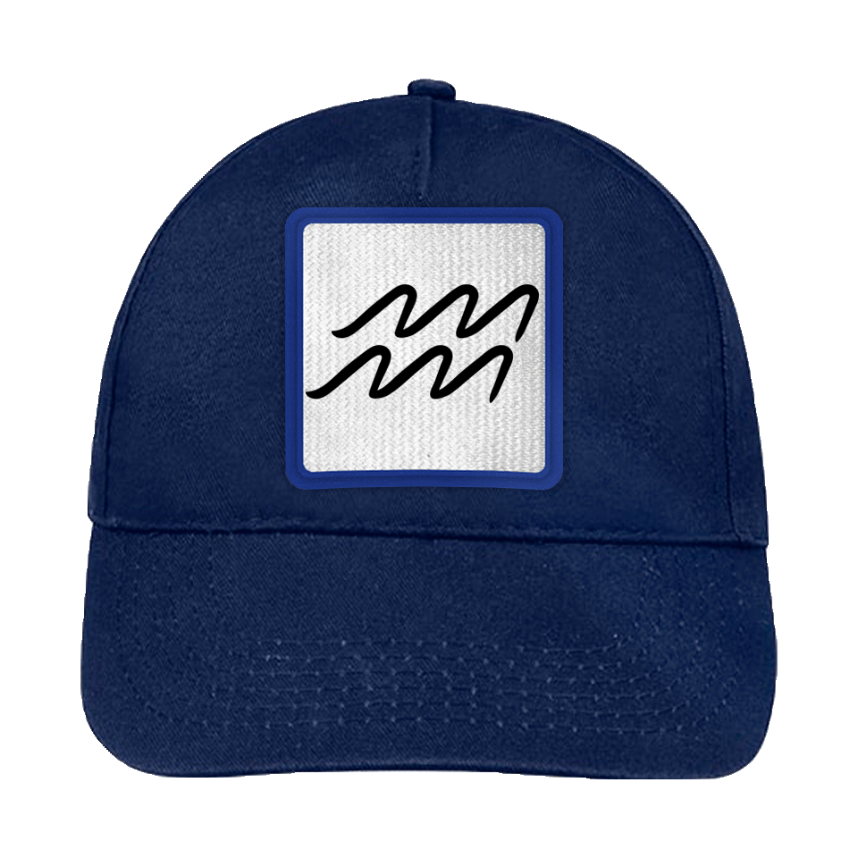 Gorra infantil con parche Símbolo Acuario