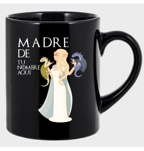 Taza negra para el día de la madre diseño Madre