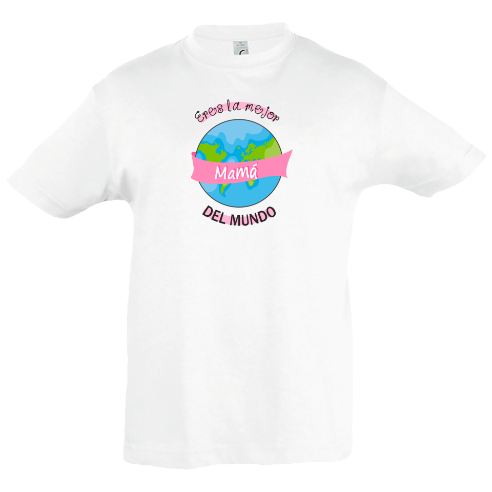 Camiseta infantil mejor mamá del mundo