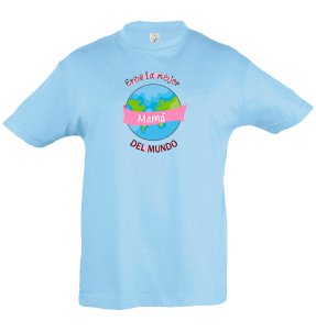 Camiseta infantil mejor mamá del mundo