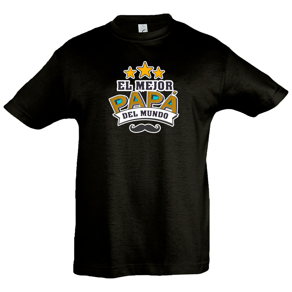 Camiseta infantil mejor papá del mundo