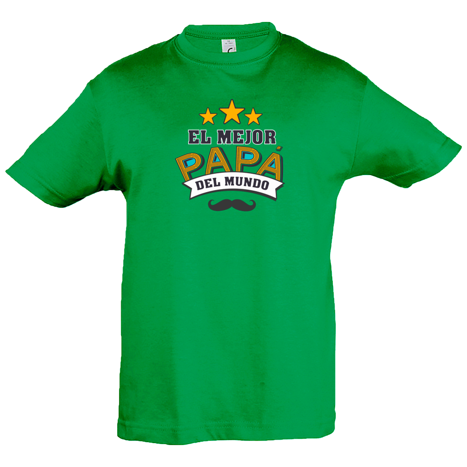 Camiseta infantil mejor papá del mundo