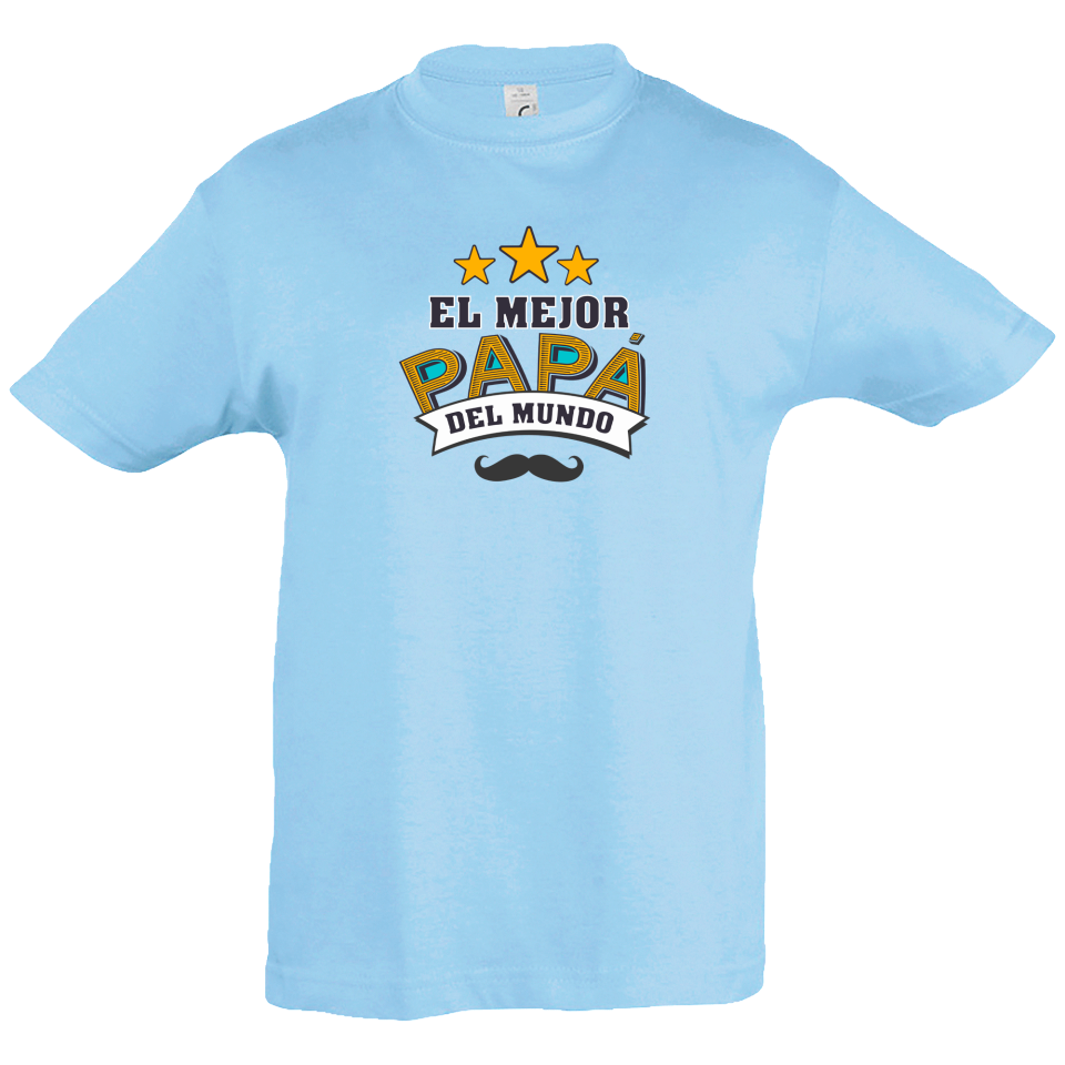 Camiseta infantil mejor papá del mundo