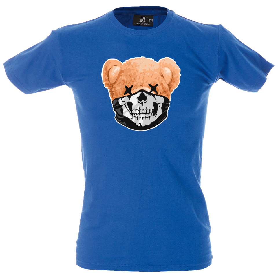 Camiseta hombre oso cubrebocas calavera