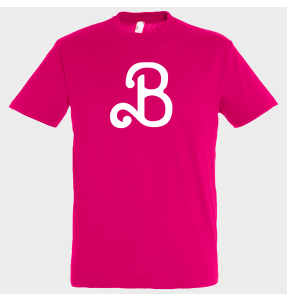 Camiseta algodón unisex Letra B personalizada Vinilo Eco DTF