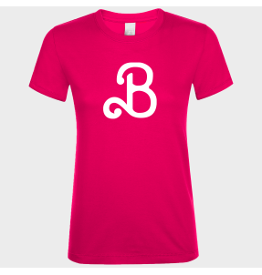 Camiseta algodón mujer Letra B personalizada Vinilo Eco DTF