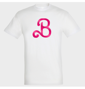 Camiseta algodón unisex Letra B personalizada Vinilo Eco Fashion Metálico