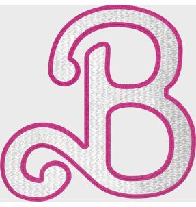 Parche Stick con Vinilo Eco Flock termoadhesivo Letra B