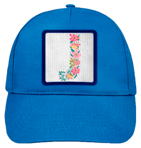 Gorra infantil con parche Letra J
