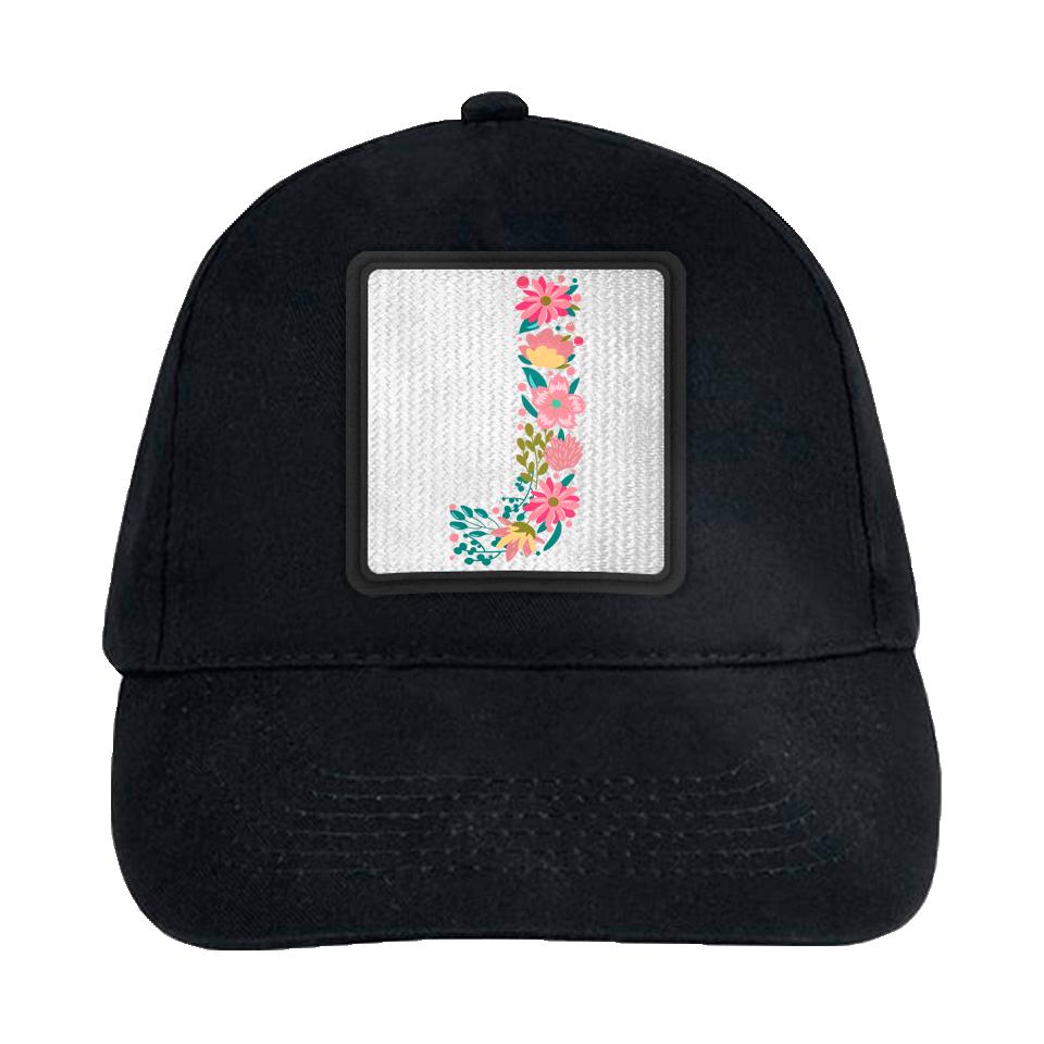 Gorra infantil con parche Letra J