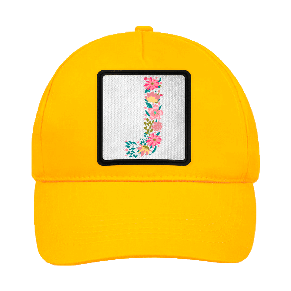 Gorra infantil con parche Letra J