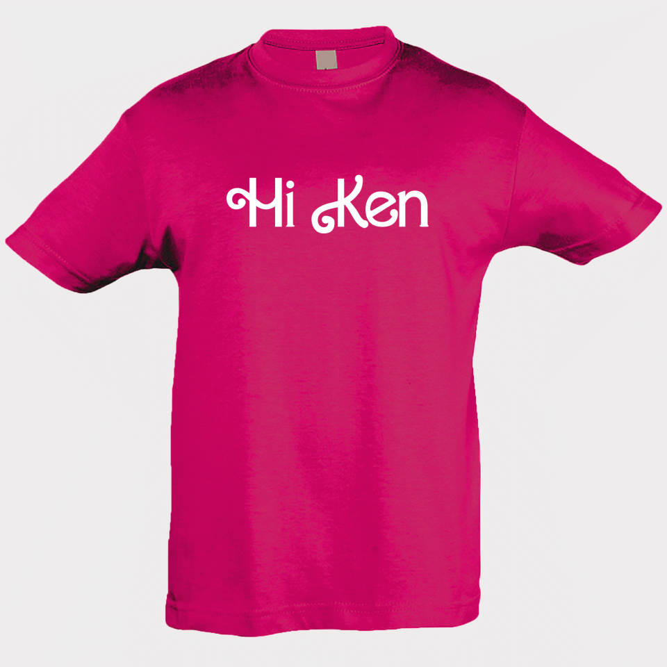Camiseta algodón infantil Hi K personalizada Vinilo Eco DTF