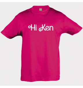 Camiseta algodón infantil Hi K personalizada Vinilo Eco DTF