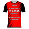 Camiseta fútbol sublimada modelo Zig Zag personalizada