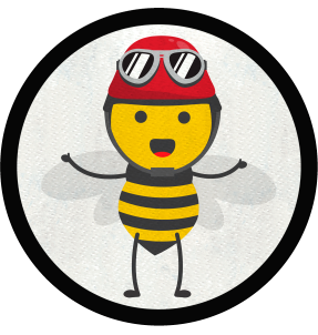 Parche redondo abeja motera