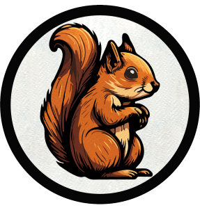 Parche redondo ardilla