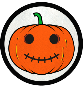 Parche redondo calabaza sin nariz