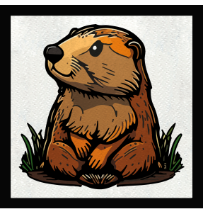 Parche cuadrado castor