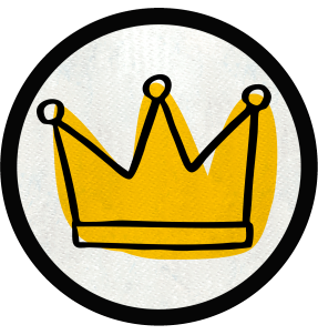 Parche redondo corona