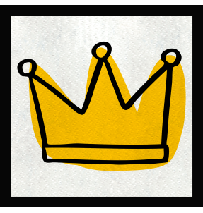 Parche cuadrado corona