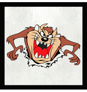 Parche cuadrado Diablo de Tasmania